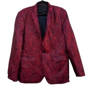 Men’s baroque red formal blazer L